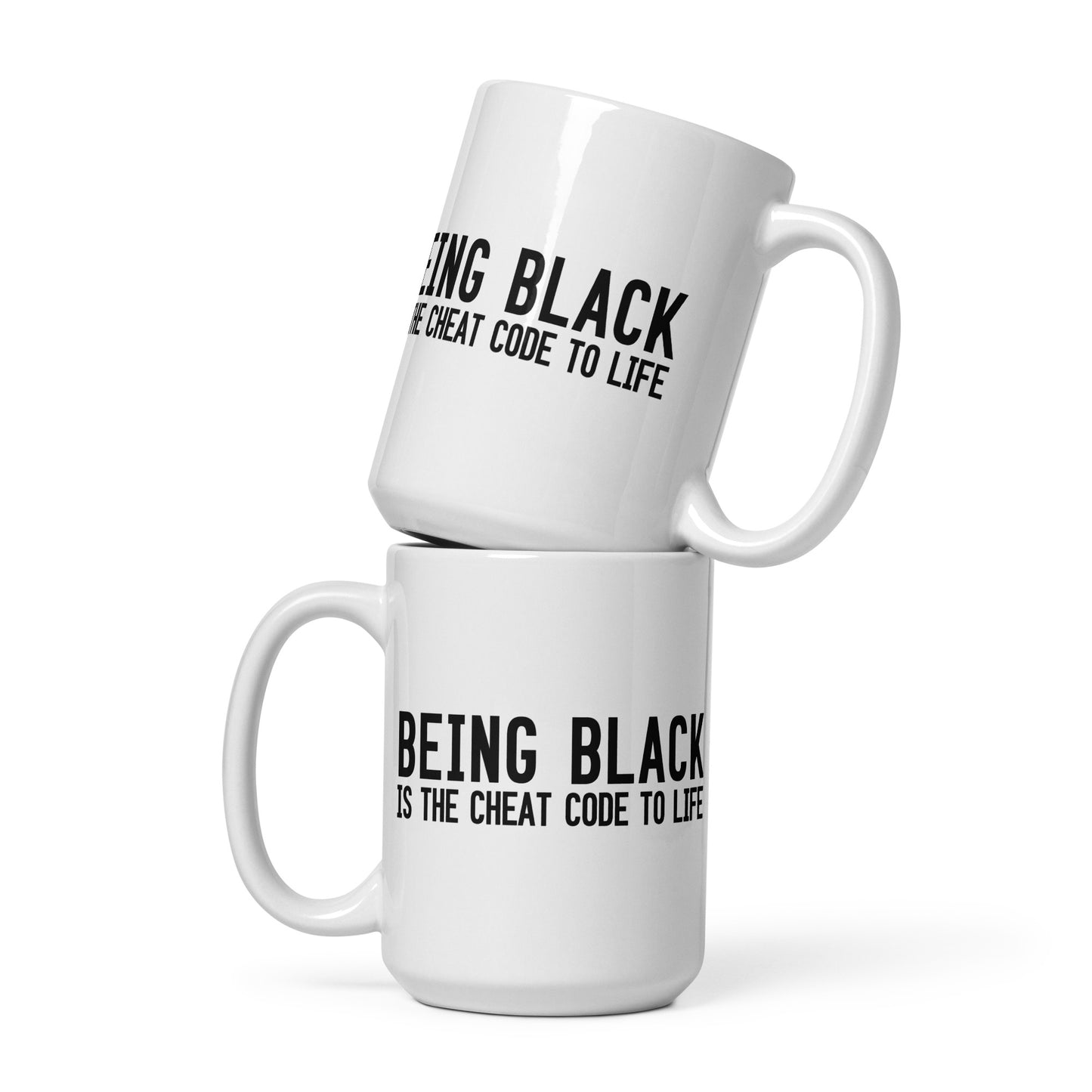 Black Is the Cheat Code to Life Mug